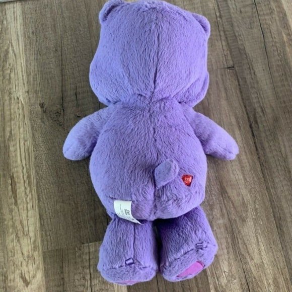 Care Bears Harmony Bear Purple Plush 13" Flower Embroidered Stuffed animal toy - Picture 4 of 7